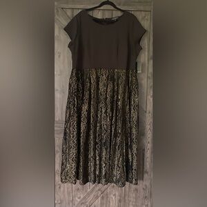 Black and Gold lace Eloquii dress, NWT, sz 22